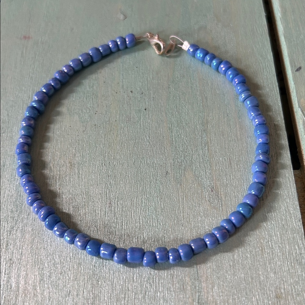 Blue Beaded ankle bracelet or free with $50 purchase